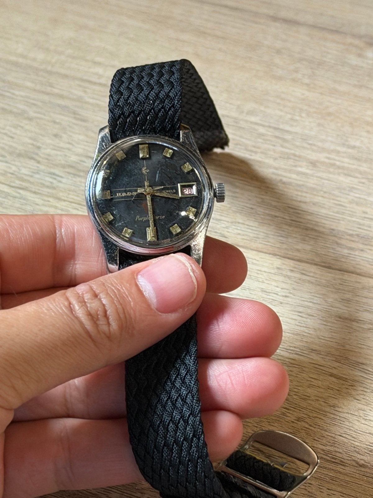 Vintage Rado Purple Horse - Zeldzaam verzamelaarsitem, Ophalen of Verzenden, Staal, Polshorloge, Overige merken
