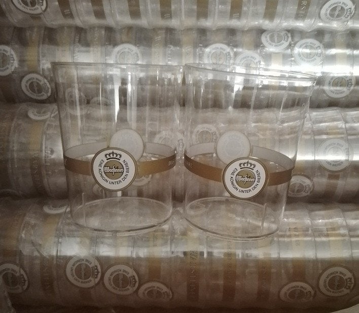 Partij van 500 hard plastic bierbekers Warsteiner 0,2L, Ophalen of Verzenden, Nieuw, Bierglas