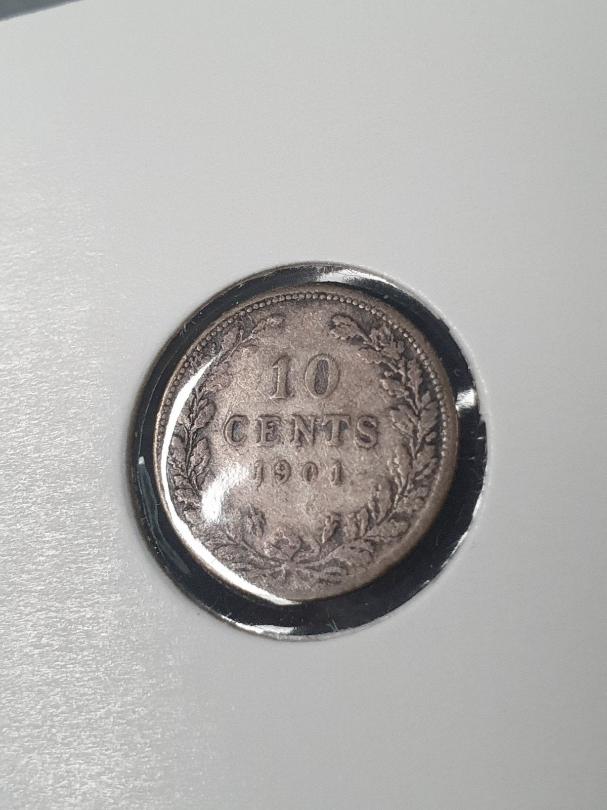 Zilveren 10 cent munt Koningin Wilhelmina 1901, Postzegels en Munten, Zilver, Ophalen of Verzenden, 10 cent, Koningin Wilhelmina