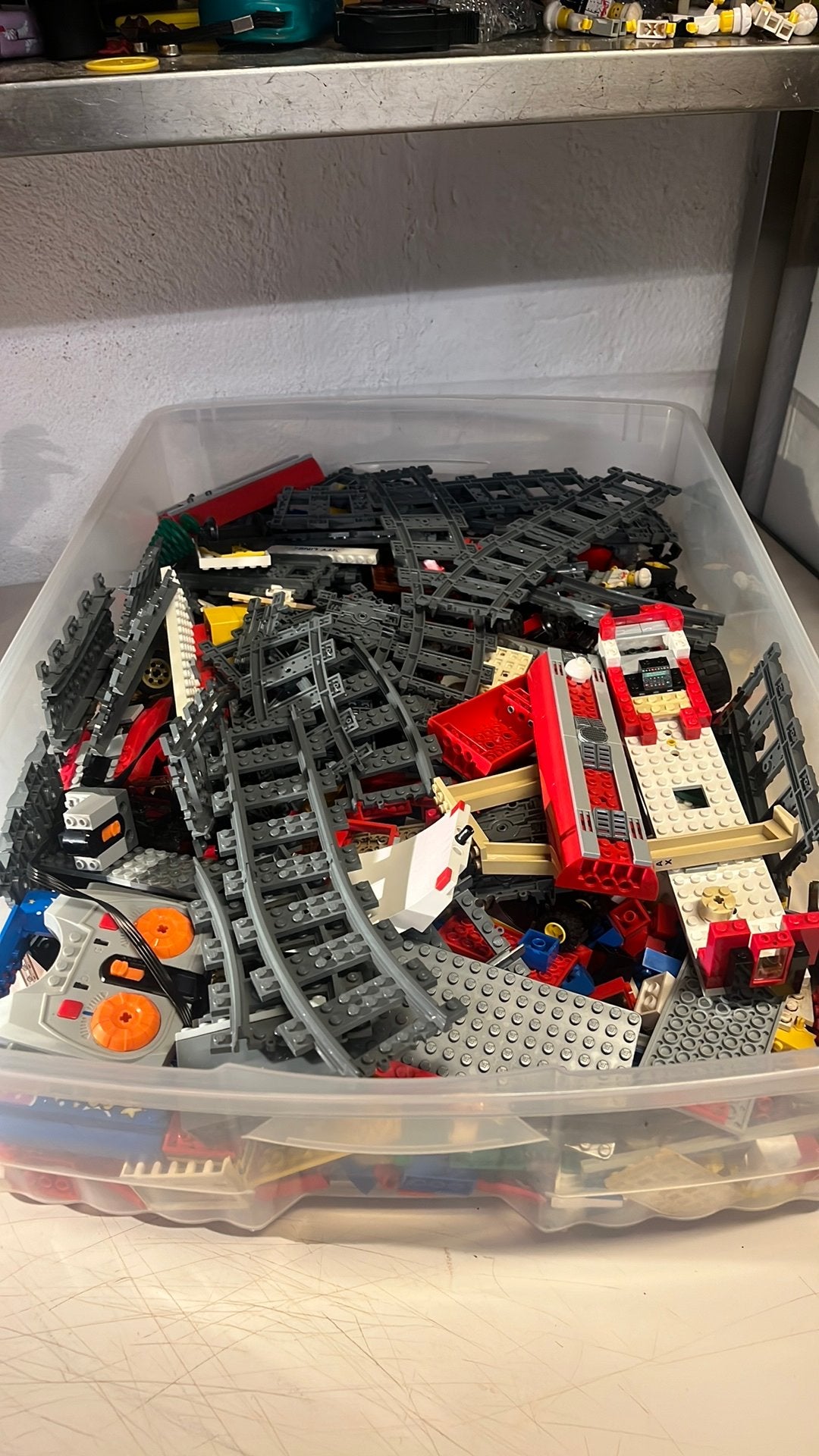 Vintage Lego speelgoed electric trein + spoorrails, Kinderen en Baby's, Speelgoed | Duplo en Lego, Ophalen of Verzenden, Zo goed als nieuw
