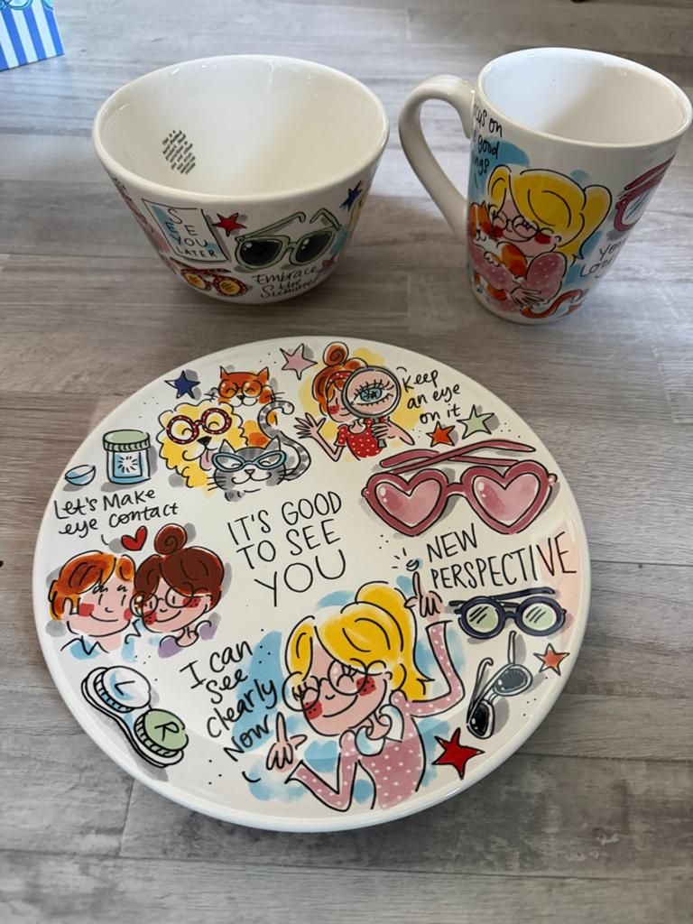 Limited edition Blond Amsterdam set: bord, kom en beker, Blond Amsterdam, Nieuw, Ophalen of Verzenden, Aardewerk