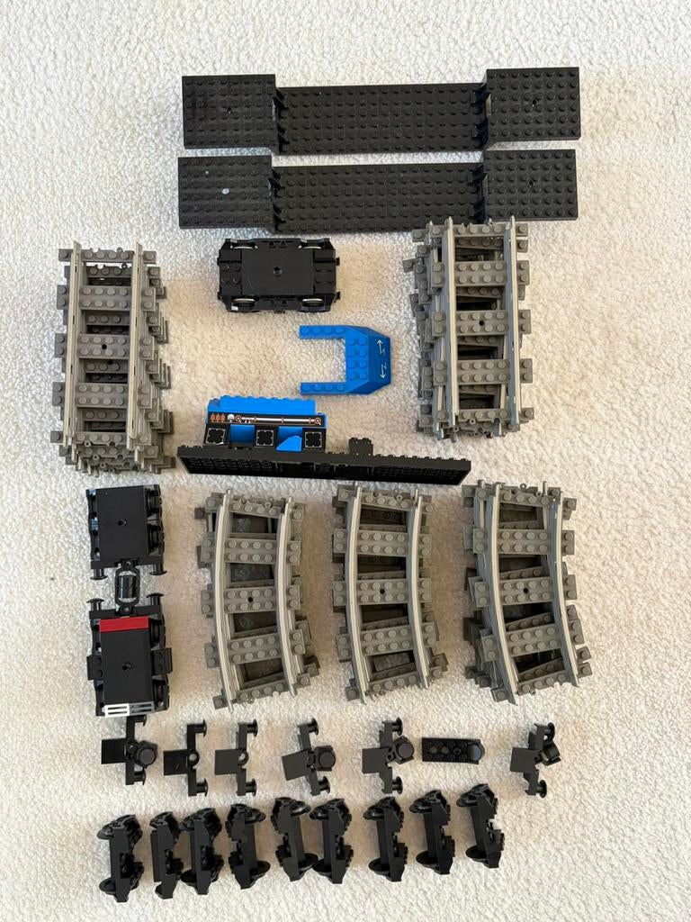 Lego 9v treinmotor, rails etc., Ophalen of Verzenden, Gebruikt