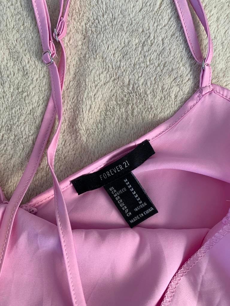 Forever 21 Cocktailjurk Maat M Roze, Kleding | Dames, Maat 38/40 (M), Ophalen of Verzenden, Roze, Gedragen