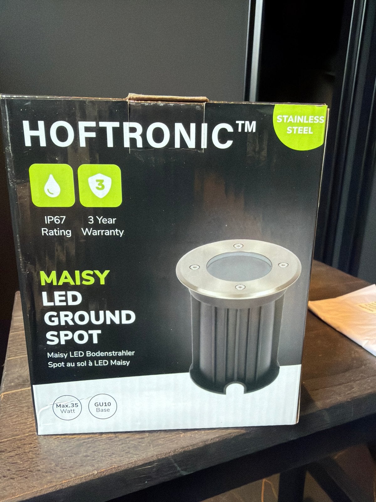 HOFTRONIC Maisy LED Grondspot RVS IP67 Dimbare GU10, Ophalen, Minder dan 50 watt, Nieuw, Netvoeding