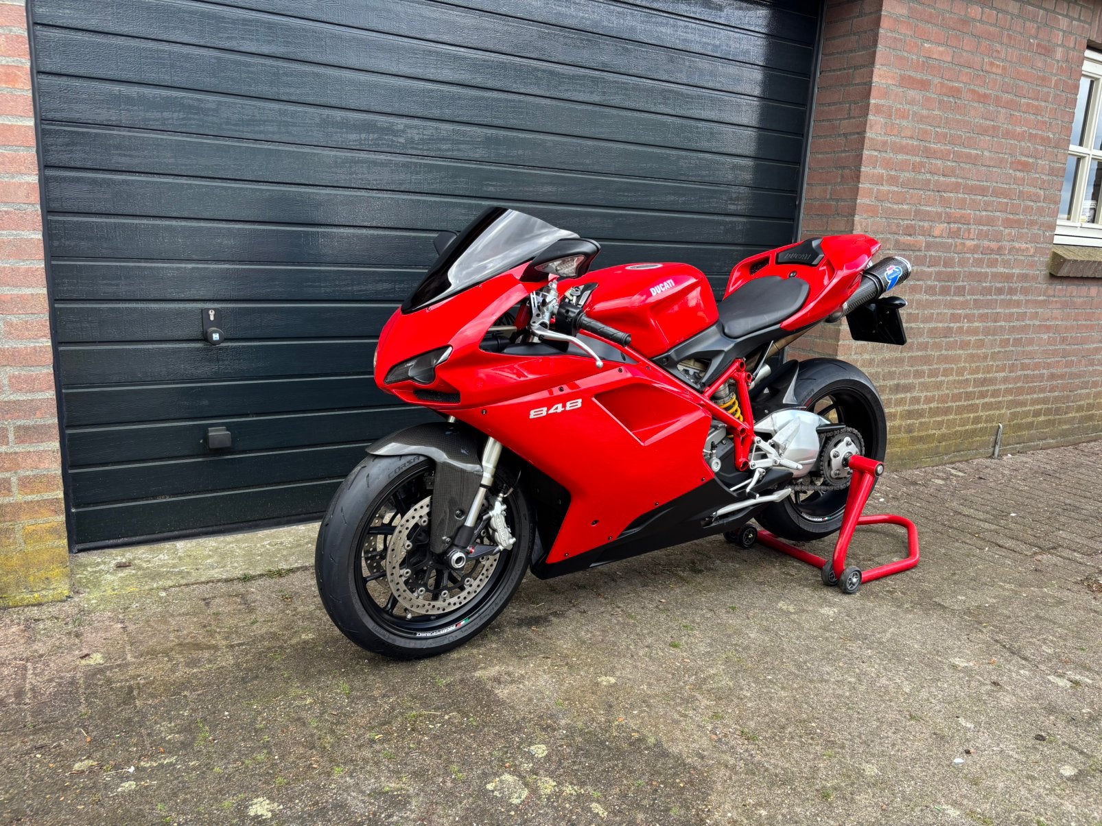 Ducati 848 met termignoni, 2 cilinders, Occasion, Motorrijbewijs A, Super Sport