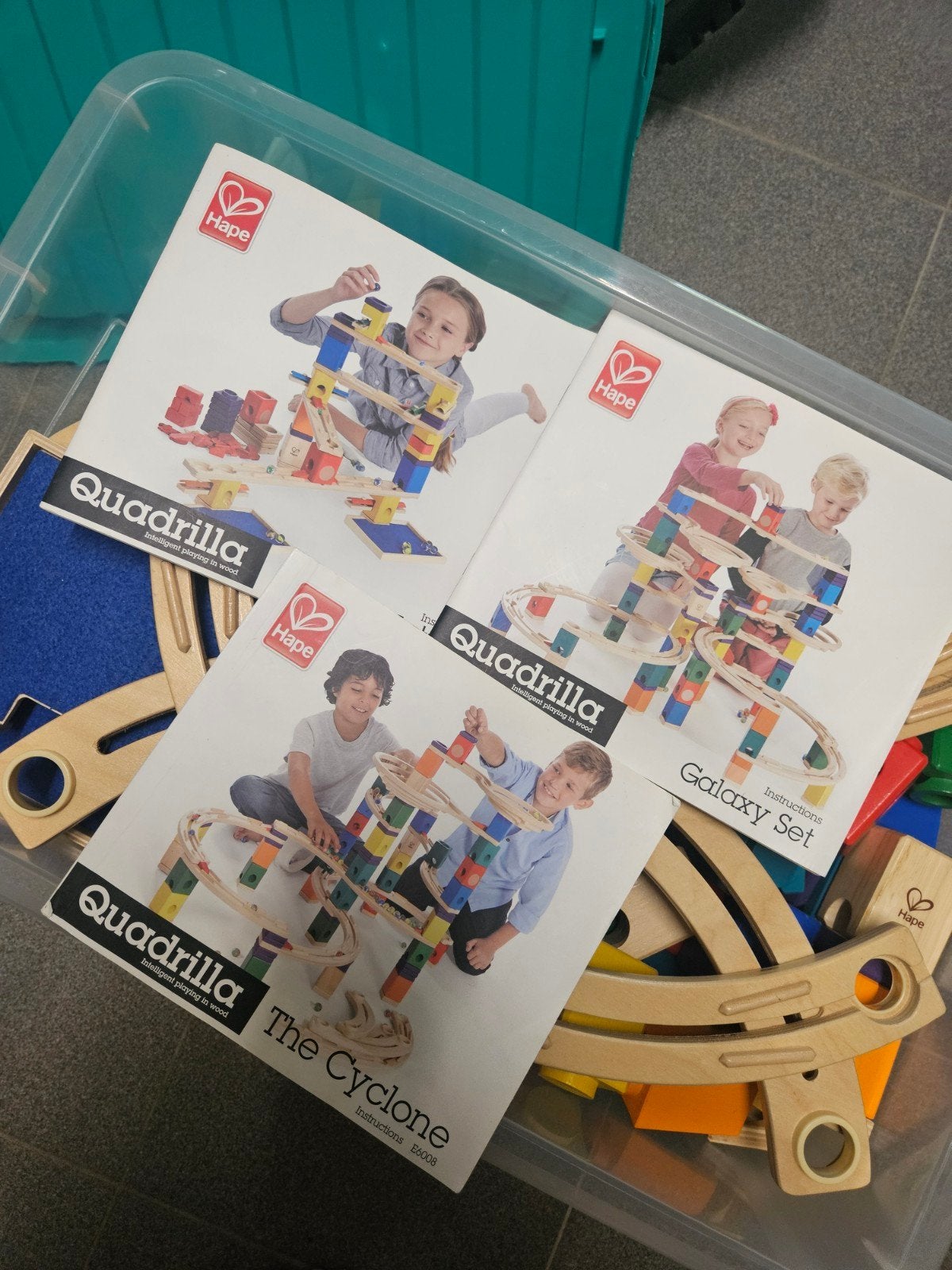 Hape Quadrilla knikkerbaan - 3 complete sets, Kinderen en Baby's, Speelgoed | Educatief en Creatief, Ophalen, Gebruikt, Bouwen
