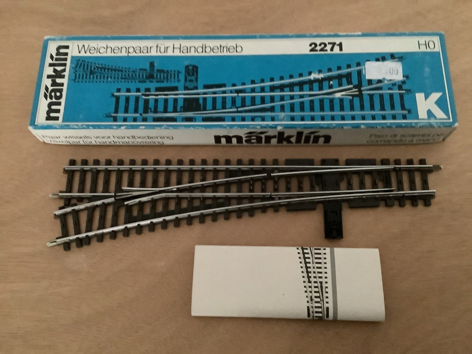 Märklin 2271 K-rail handwissel Links, Wisselstroom, Gebruikt, Rails, Ophalen of Verzenden