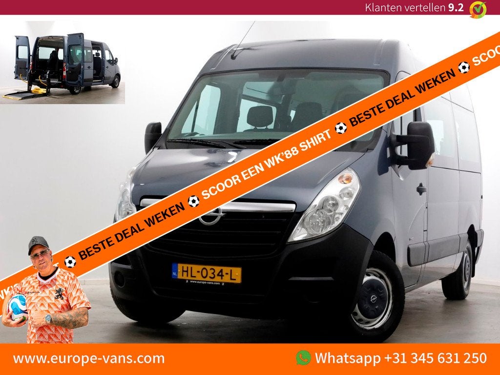 Opel Movano Combi 2.3 CDTI 145pk Euro6 L2H2 Rolstoelbus Incl, Auto's, Opel, Voorwielaandrijving, 145 pk, 15 km/l, Gebruikt