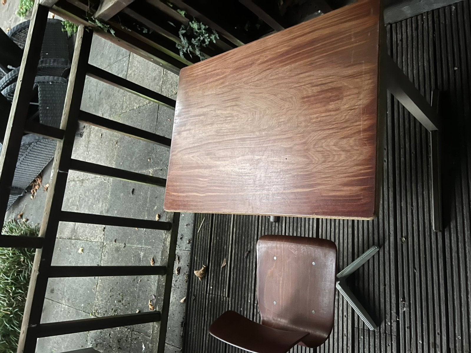 Oud schooltafel en stoeltje, Ophalen, Gebruikt
