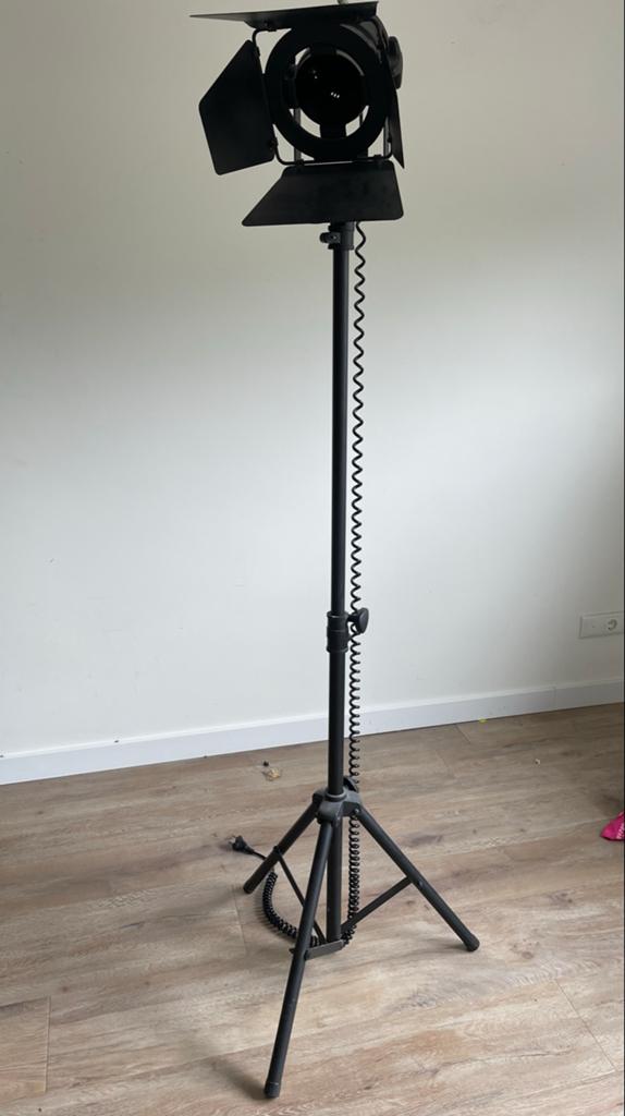 Staande lamp / Spotlamp op statief, Ophalen, Gebruikt, Metaal, 150 tot 200 cm