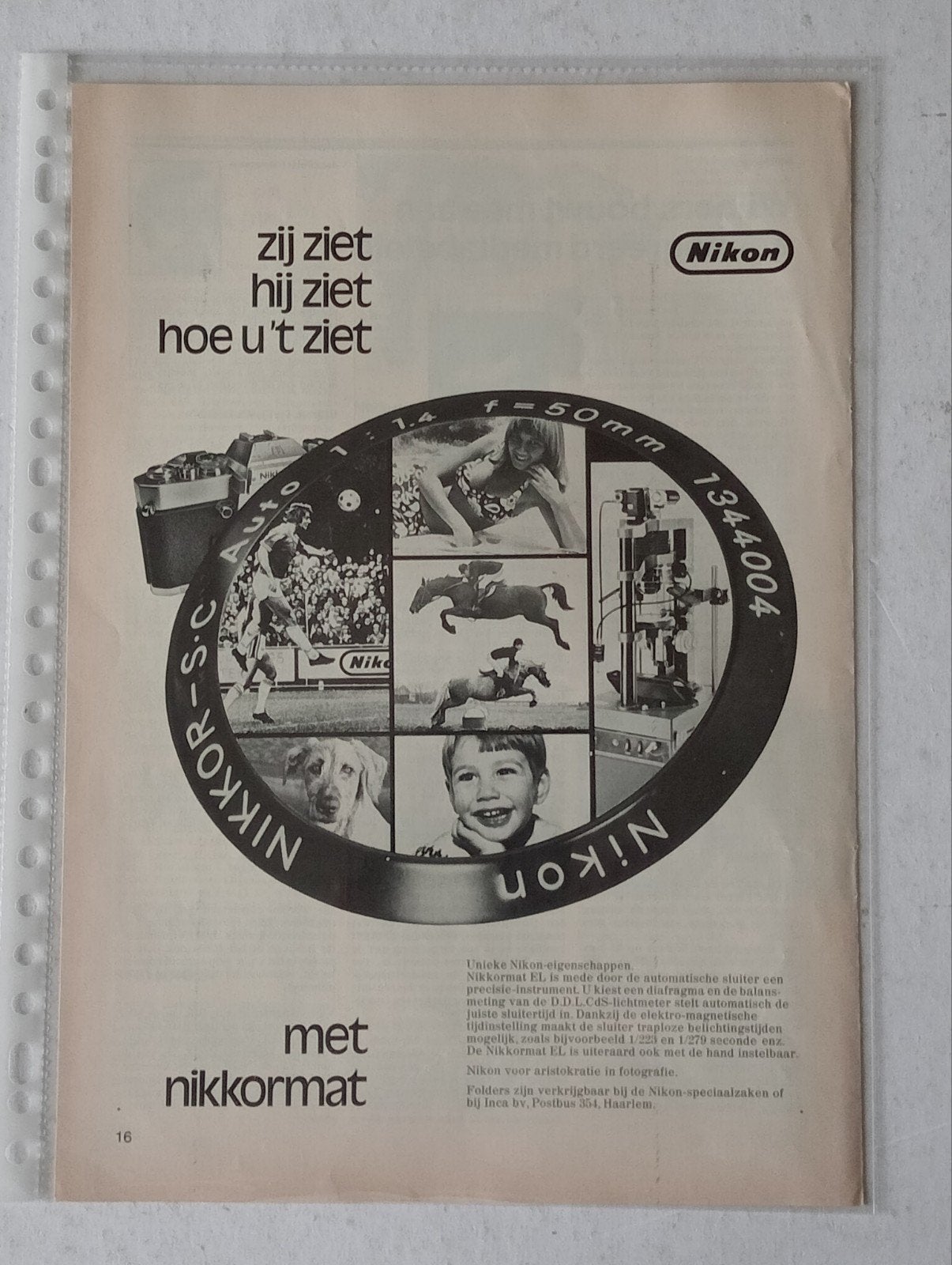 Vintage Nikon advertentie uit tijdschrift begin jaren 70, Ophalen of Verzenden, Gelezen, Overige typen