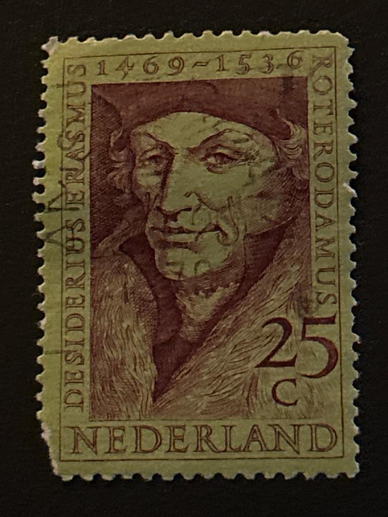 Nederlandse postzegel Desiderius Erasmus 25c, Ophalen of Verzenden, T/m 1940, Gestempeld