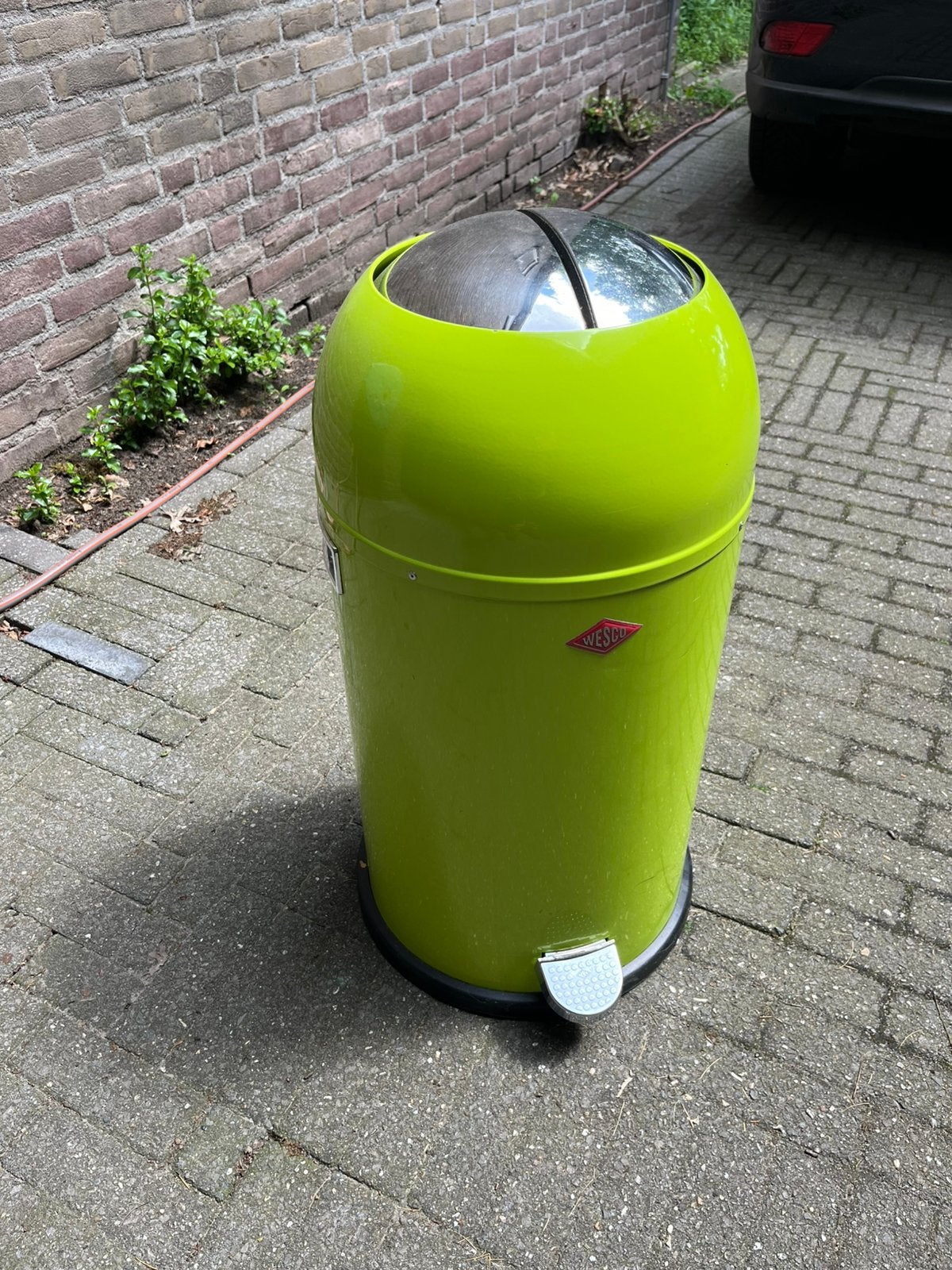 Wesco metalen prullenbak, Huis en Inrichting, Woonaccessoires | Prullenbakken, Ophalen, Met pedaal, 50 tot 75 cm, Zo goed als nieuw