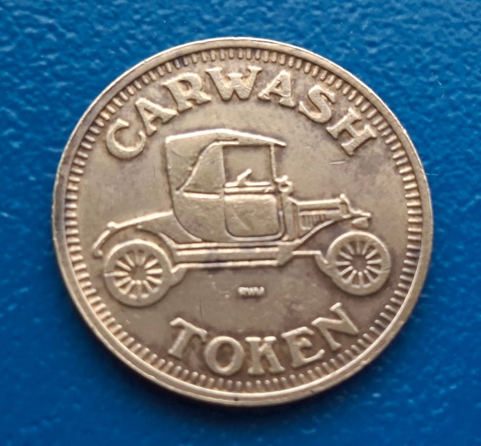 Vintage Carwash Token Antieke auto (No Cash Value), Verzenden, Overige materialen, Buitenland