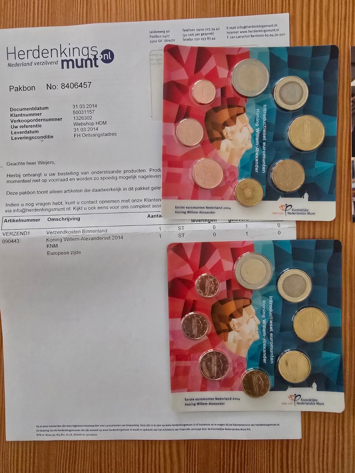 EERSTE EUROMUNTEN NEDERLAND, Postzegels en Munten, Munten | Europa | Euromunten, Verzenden, Overige waardes