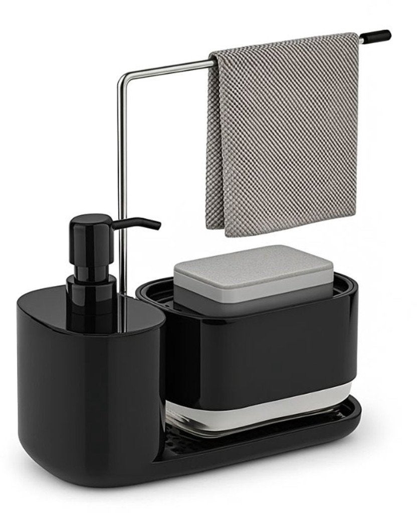 Zeepdispenser - Zwart - Keuken orginazer, Verzenden, Kunststof, Zwart, Nieuw