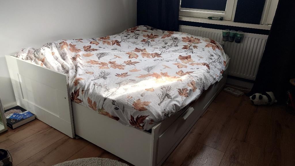 Bed, Huis en Inrichting, Ophalen, Gebruikt, 90 cm, Wit