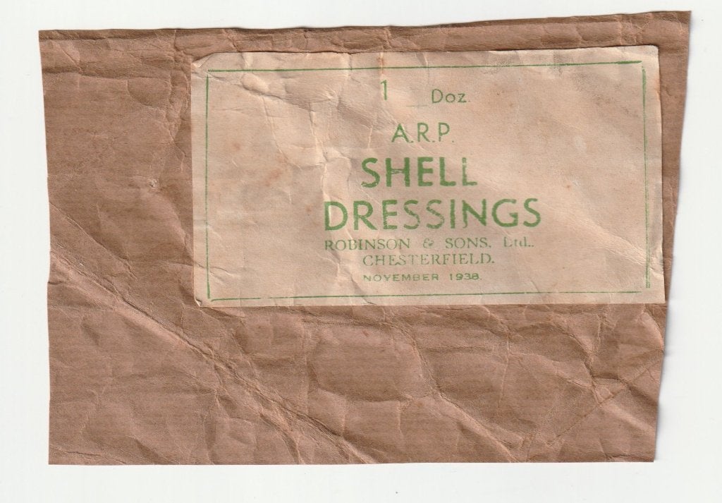 Etiket verbandpakket Air Raid Precautions (A.R.P.), Verzenden, Overige typen, Overige soorten, X