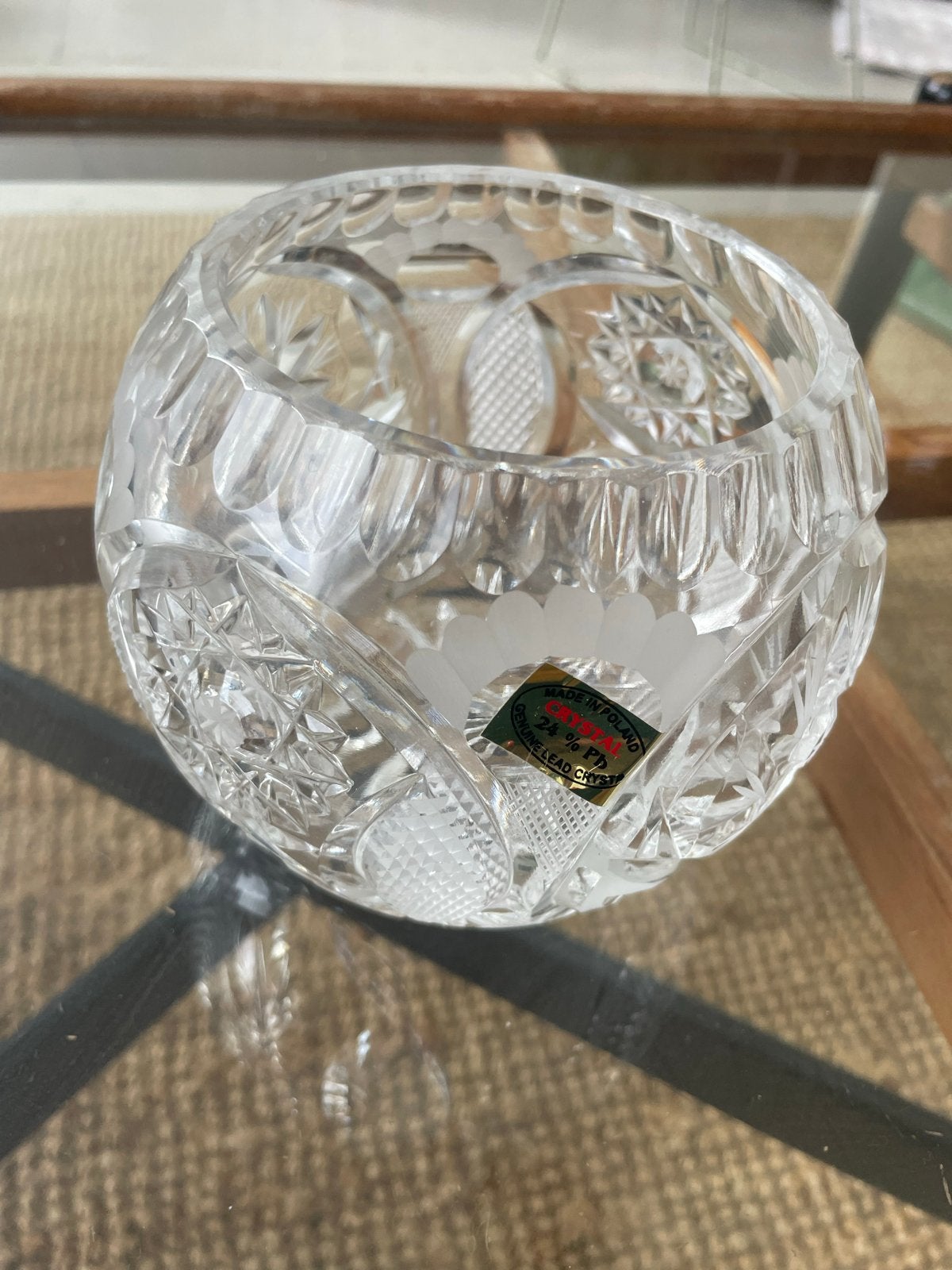 Prachtige kristallen schaal - 24% loodkristal uit Polen, Antiek en Kunst, Verzenden