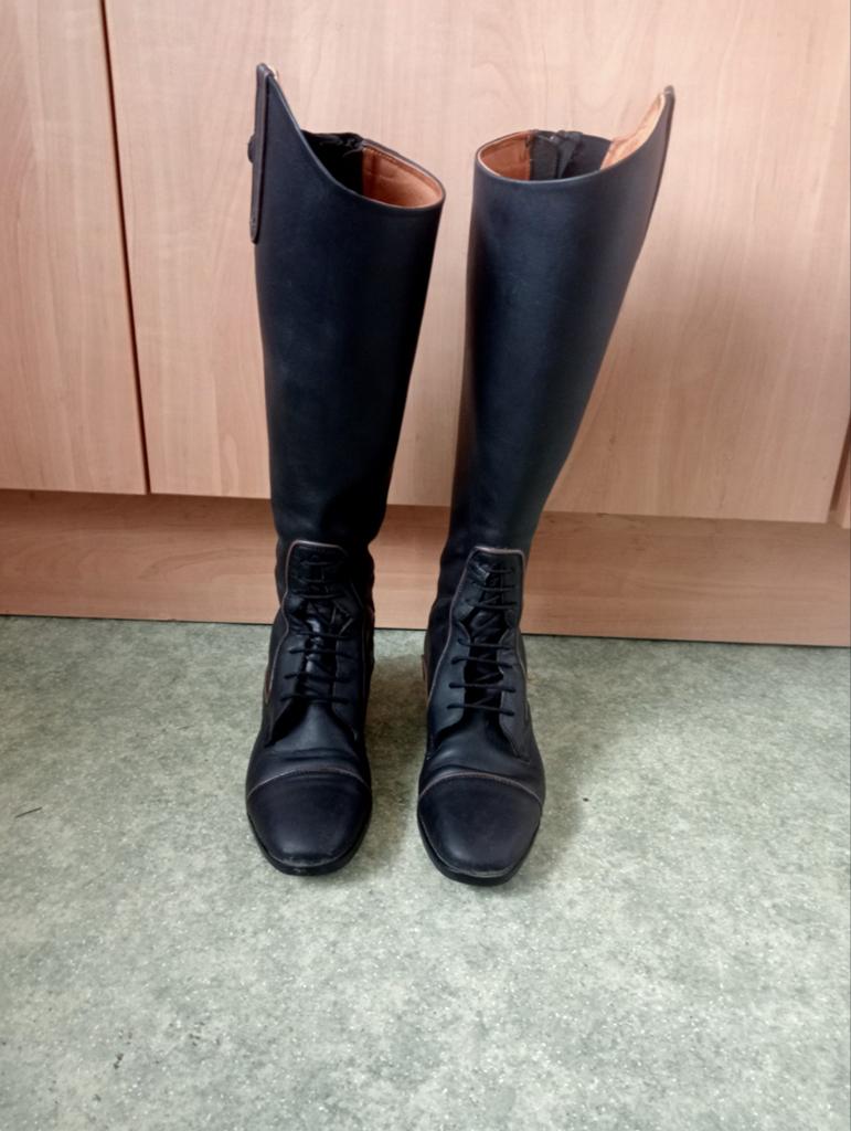 Nette zwart leren Mondoni rijlaarzen mt 38, Dieren en Toebehoren, Paardrijkleding, Ophalen of Verzenden, Dressuur, Schoeisel