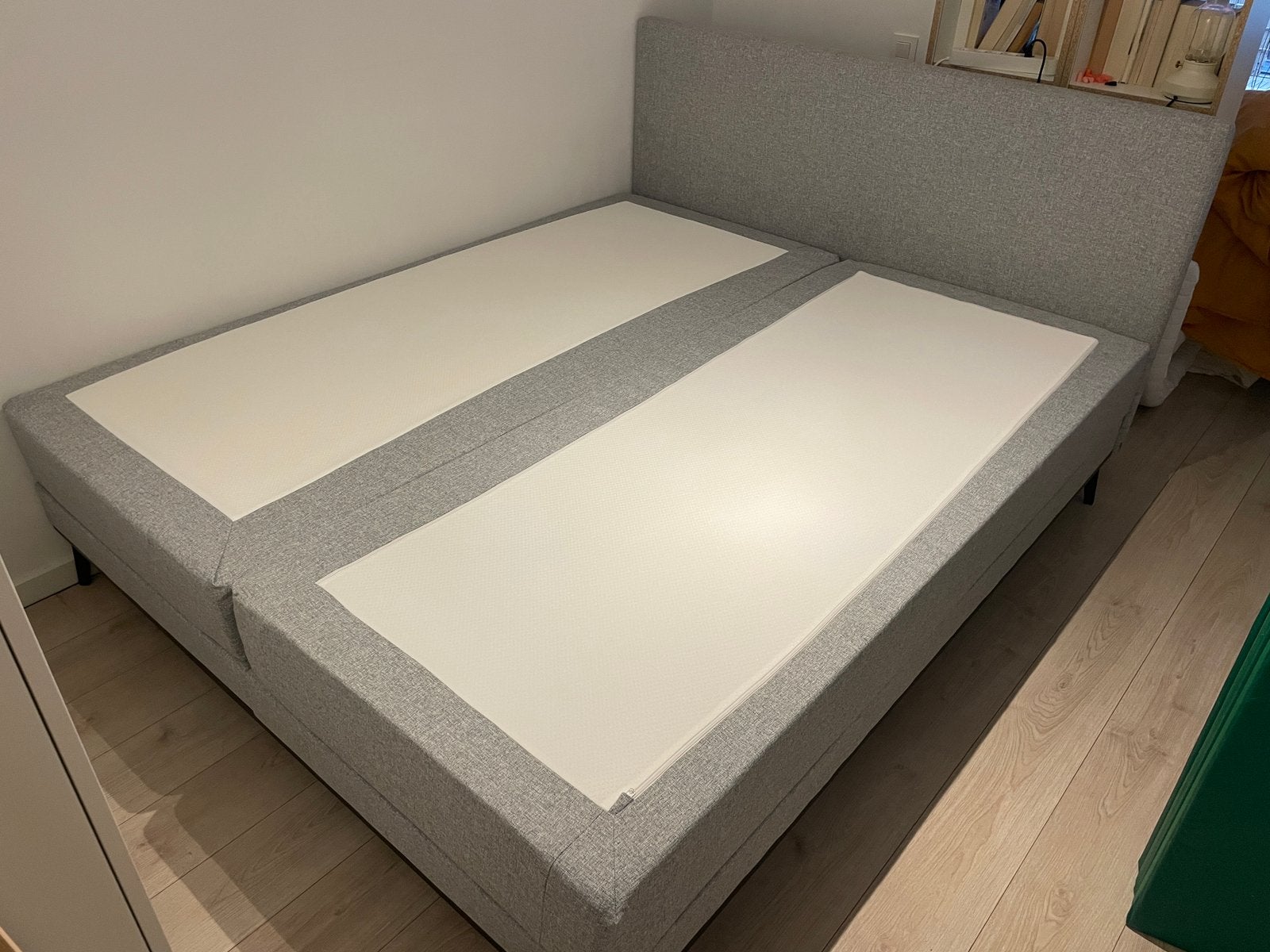 Tweepersoonsbed 180x210, Ophalen, 210 cm, Tweepersoons, Zo goed als nieuw