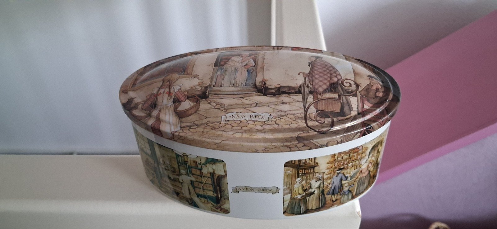 Mooi Anton Pieck blik, Ophalen of Verzenden, Gebruikt, Koek(jes), Overige merken