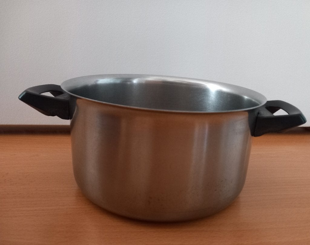 Bk-karaat, rvs, 20 cm, hoogte 10 cm, Huis en Inrichting, Keuken | Potten en Pannen, Ophalen, Gebruikt, Rvs