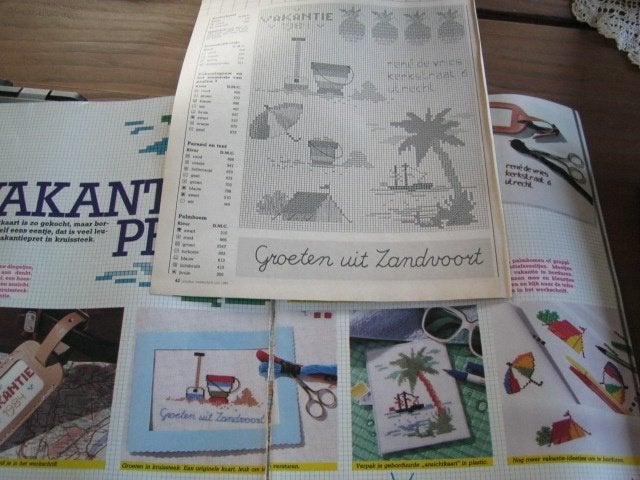 Borduurpatroon  Merklap Vakantie  nr 4675 do, Verzenden, Nieuw, Handborduren, Patroon
