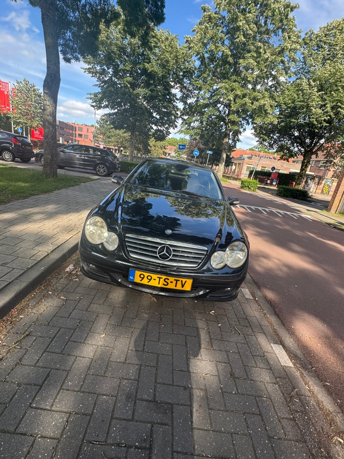 Mercedes-Benz C-Klasse 1.8 C180 Kompr Sportcoupe 2007 Zwart, Auto's, Mercedes-Benz, 13 km/l, 4 stoelen, 1796 cc, Zwart