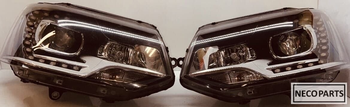VW T5 7E5 XENON LED KOPLAMPEN KOPLAMP ORIGINEEL COMPLEET, Gebruikt, -, Volkswagen, -