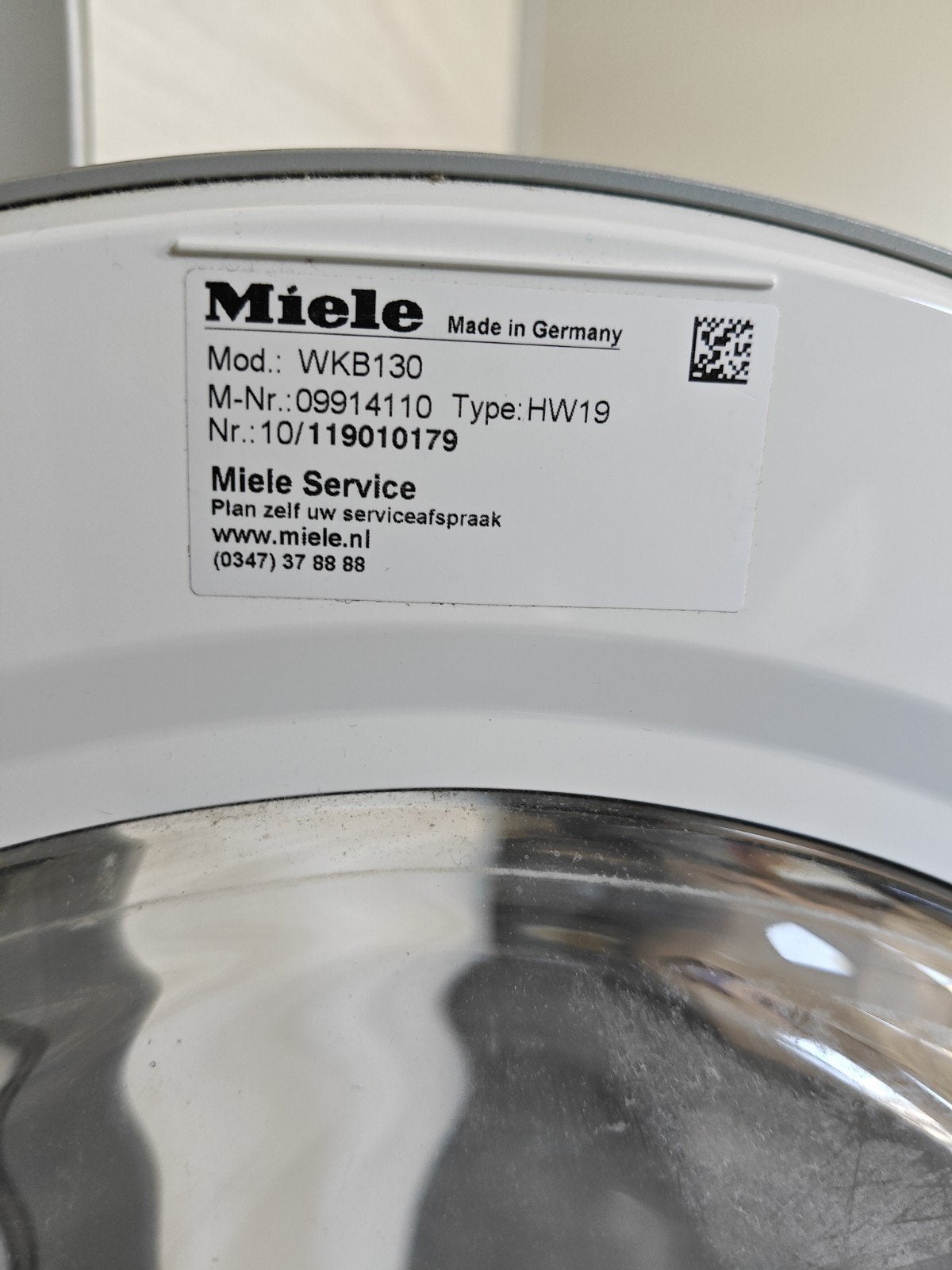 verkocht...Miele W1 wasmachine, Ophalen, 1600 toeren of meer, 85 tot 90 cm