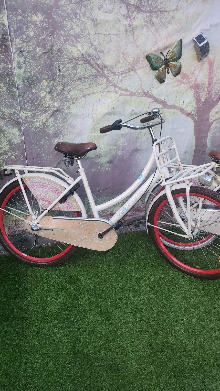 Damesfiets met voordrager en terugtraprem, Overige merken, Terugtraprem, Gebruikt, Ophalen of Verzenden