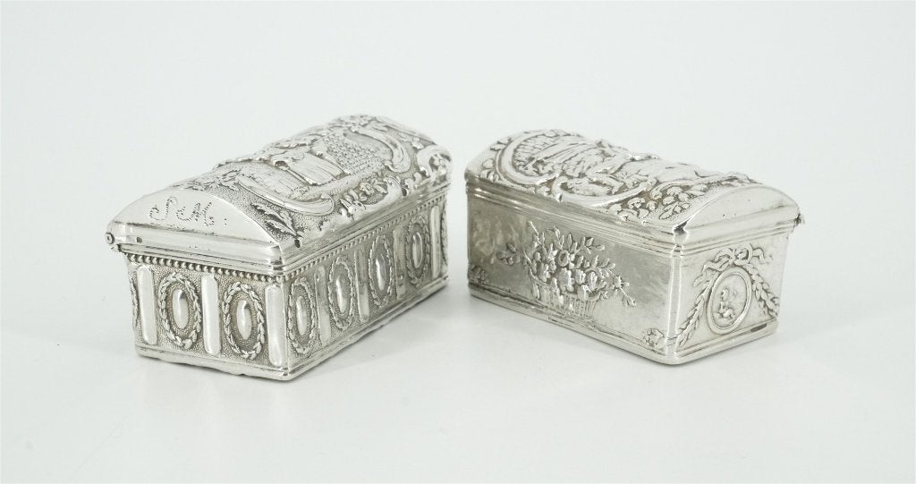 Zilveren Huwelijkskistje Snuifdoosje 1810 Cornelis van Hoek, Antiek en Kunst, Ophalen of Verzenden, Zilver