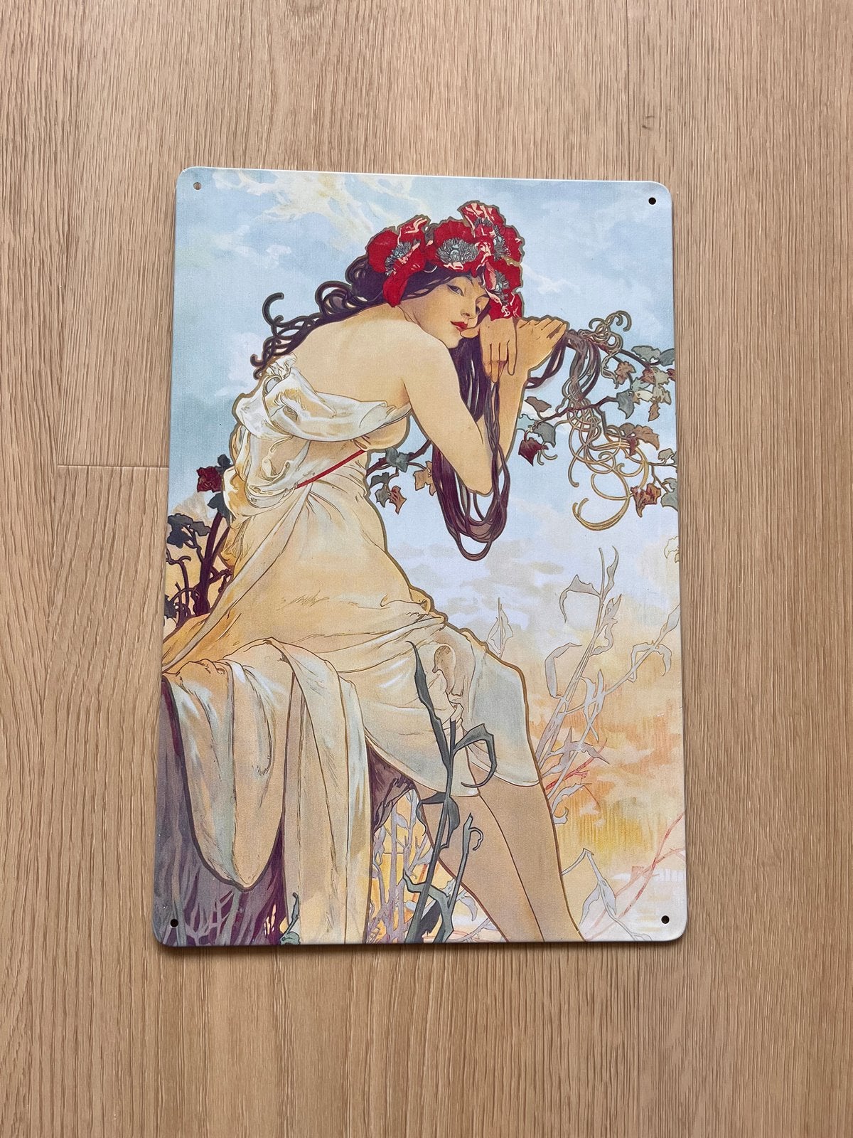 Alphonse Mucha Art Nouveau Metaal