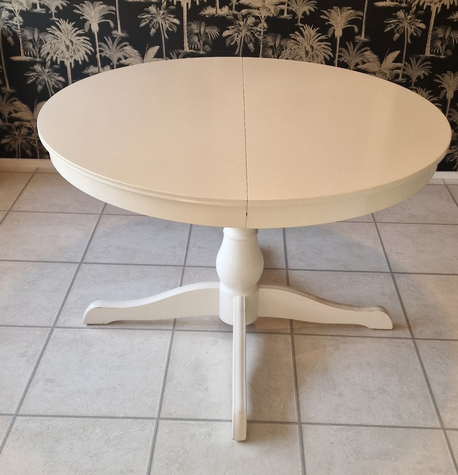 Ikea Ingatorp uitschuifbare eettafel, Ophalen, Overige materialen, Gebruikt, Rond