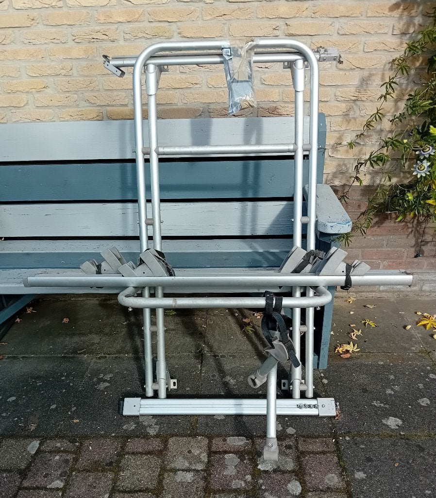 fietsendrager voor buscamper, met bagagebox, Auto diversen, Ophalen, 2 fietsen, Gebruikt, Achterklepdrager