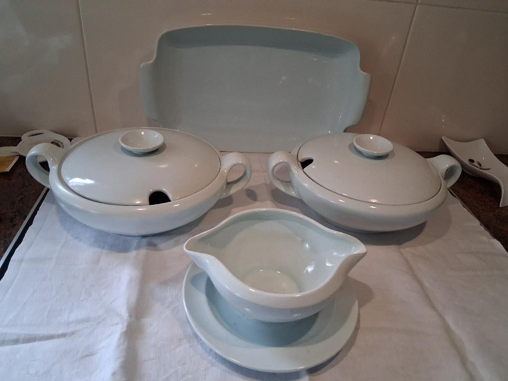 Goedewaagen keramiek servies Celadon pastelblauw *eureka*, Ophalen of Verzenden