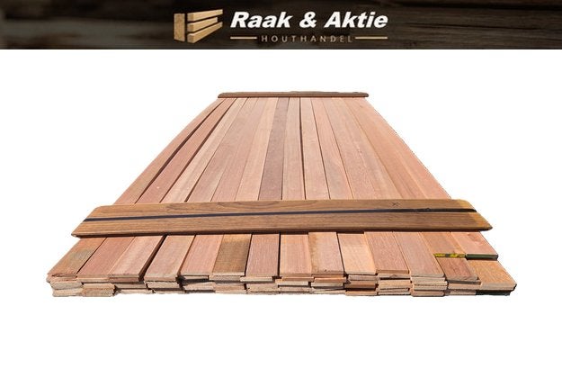80 Meranti planken / latten 2.50 meter lang - nr: HP57, Ophalen, Planken, Nieuw, Hardhout