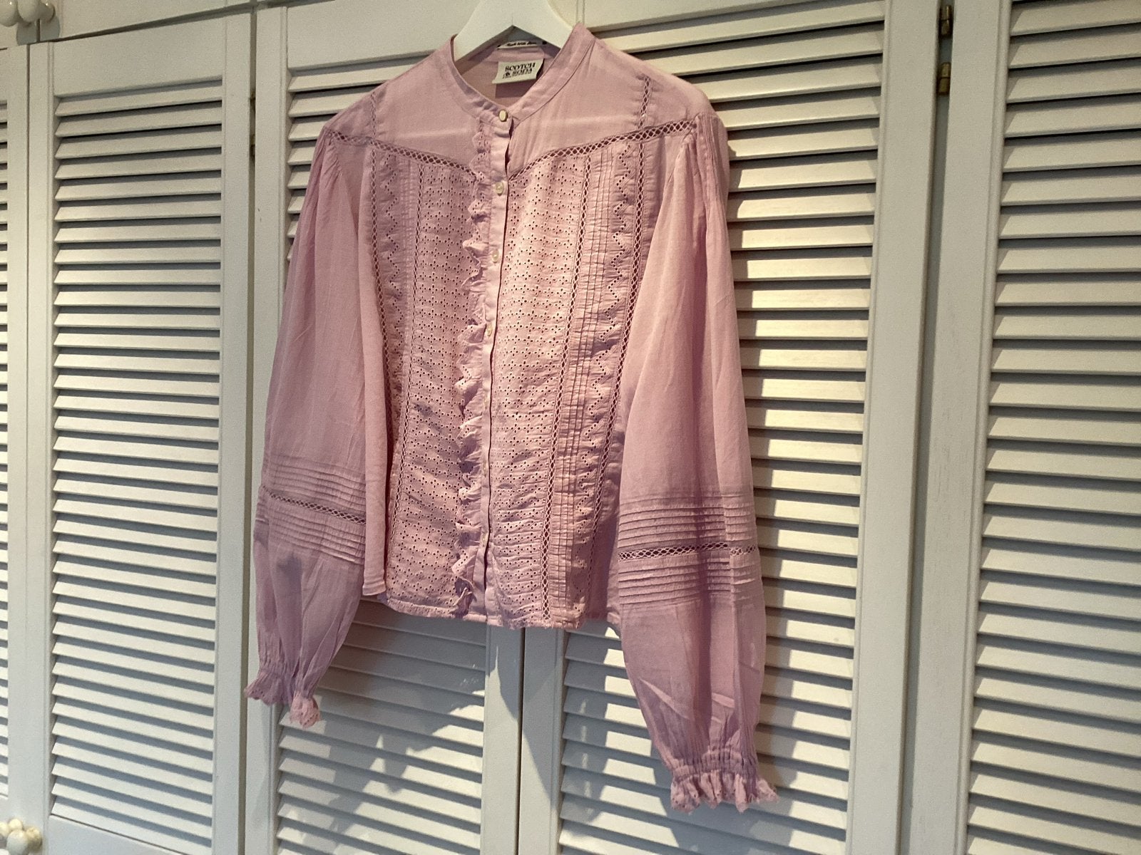 Roze katoenen blouse Maison Scotch maat L, Ophalen of Verzenden, Maat 42/44 (L), Roze