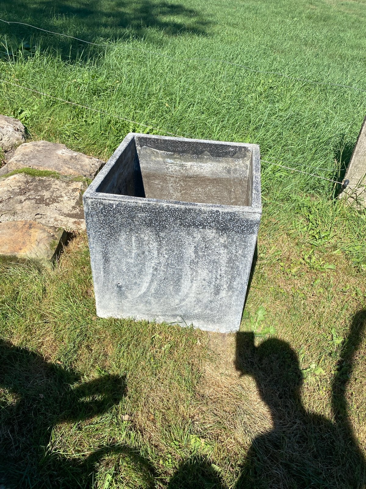 Grote vierkante plantenbak 60/60/60 van beton/steen, Tuin en Terras, Ophalen, Gebruikt, Balkon, Vierkant