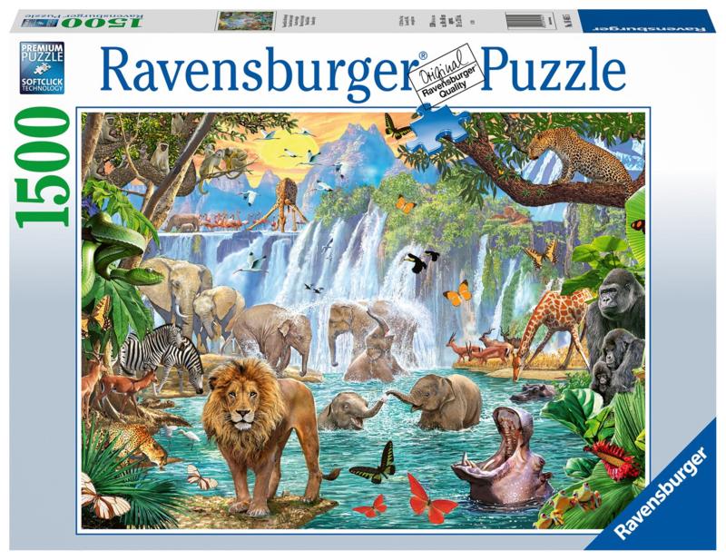 Ravensburger - Waterval in de Jungle - 1500 stukjes, Ophalen of Verzenden, 500 t/m 1500 stukjes, Nieuw, Legpuzzel