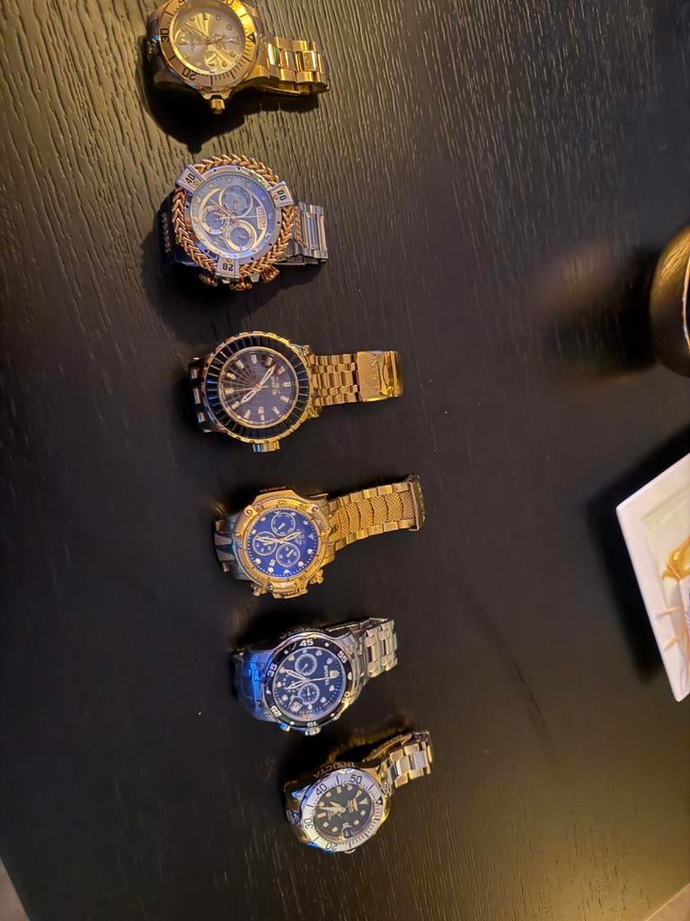 Invicta horloges, Sieraden, Tassen en Uiterlijk, Horloges | Heren, Ophalen of Verzenden, Zo goed als nieuw, Staal, Overige merken