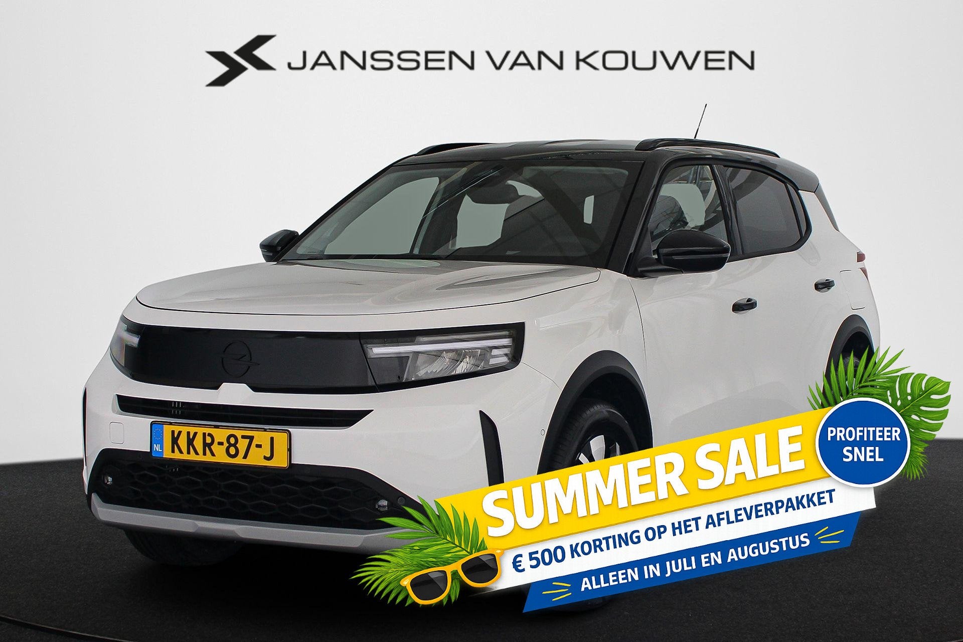 Opel Frontera 1.2 Turbo Hybrid GS Stoel-Stuur-Voorruitverwar, Stof, 1250 kg, 1199 cc, Wit