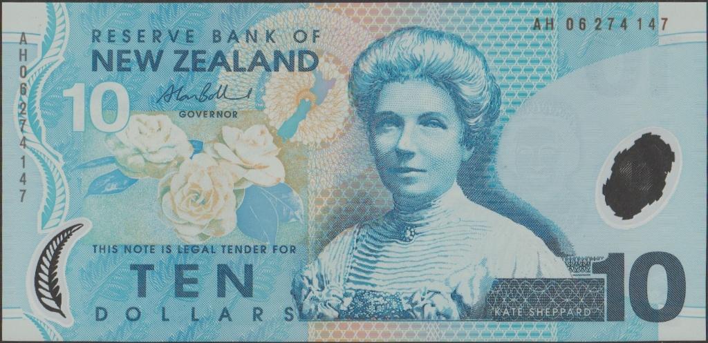New Zealand 10 dollars 2006 UNC p.186b (# 179), Postzegels en Munten, Bankbiljetten | Oceanië, Verzenden, Los biljet