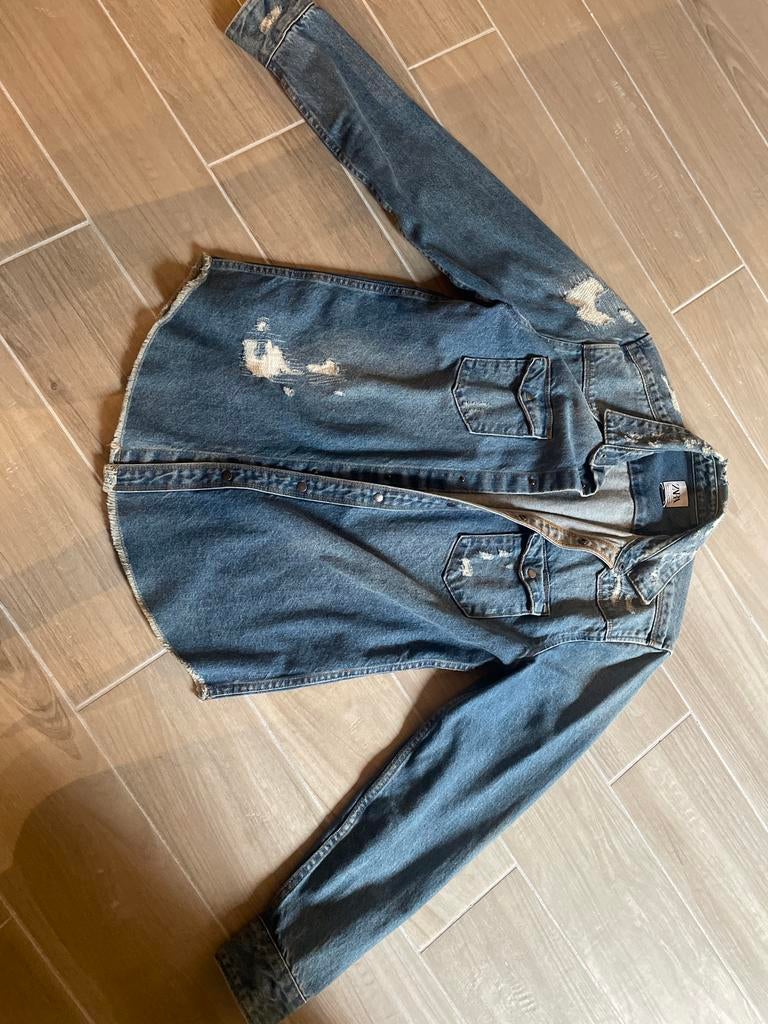 Zara spijkerjas heren - Relaxed Fit, Ophalen of Verzenden, Zo goed als nieuw, Maat 48/50 (M), Blauw