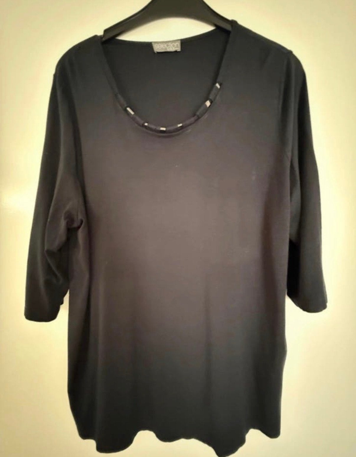 Ulla Popken Selection donkerblauw shirt, mt 50/52, Kleding | Dames, Blauw, Maat 46/48 (XL) of groter, Ophalen of Verzenden, Lange mouw