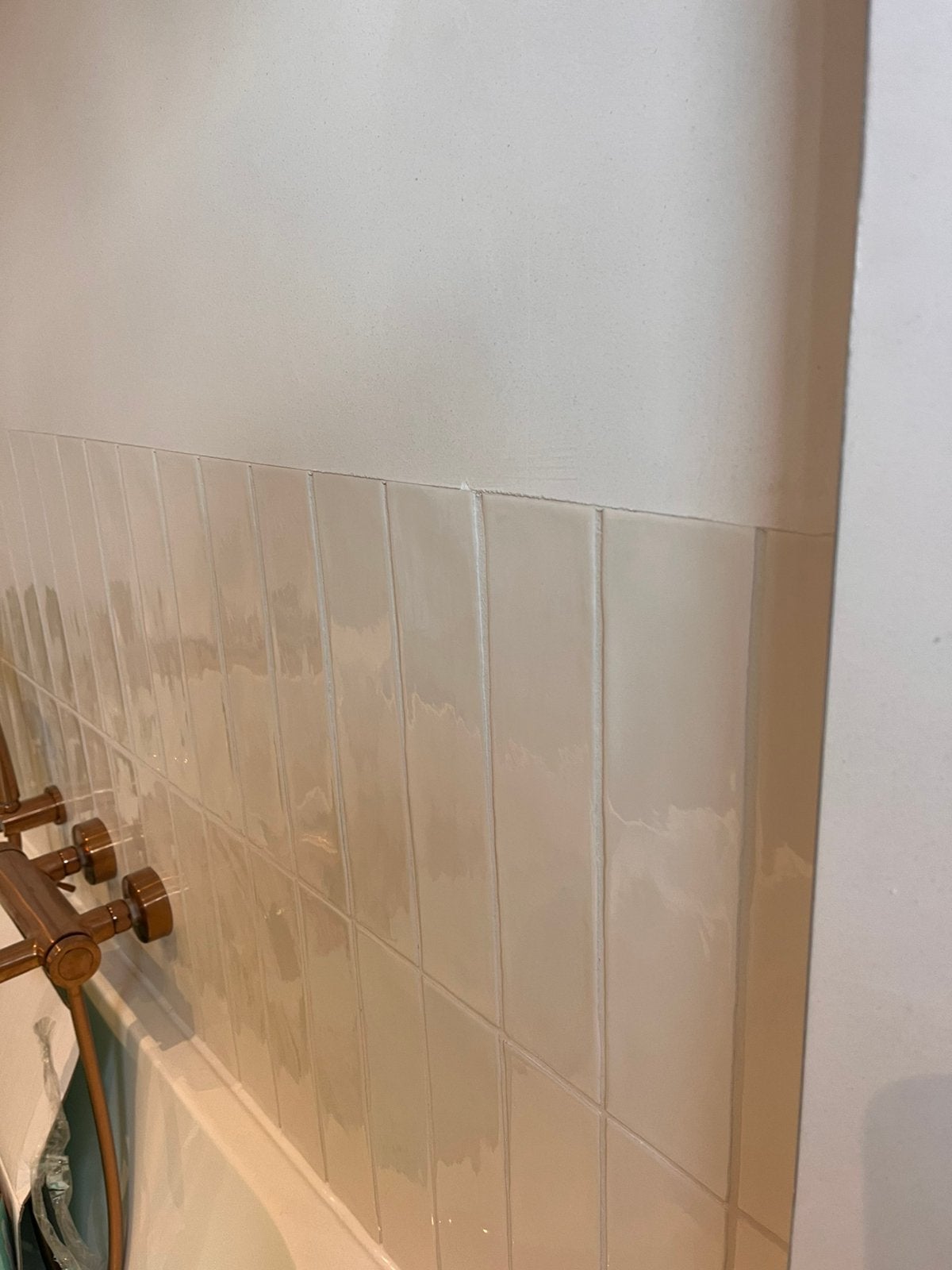Offwhite badkamer tegels in perfecte staat., Ophalen, Nieuw, 20 tot 40 cm, Minder dan 5 m²