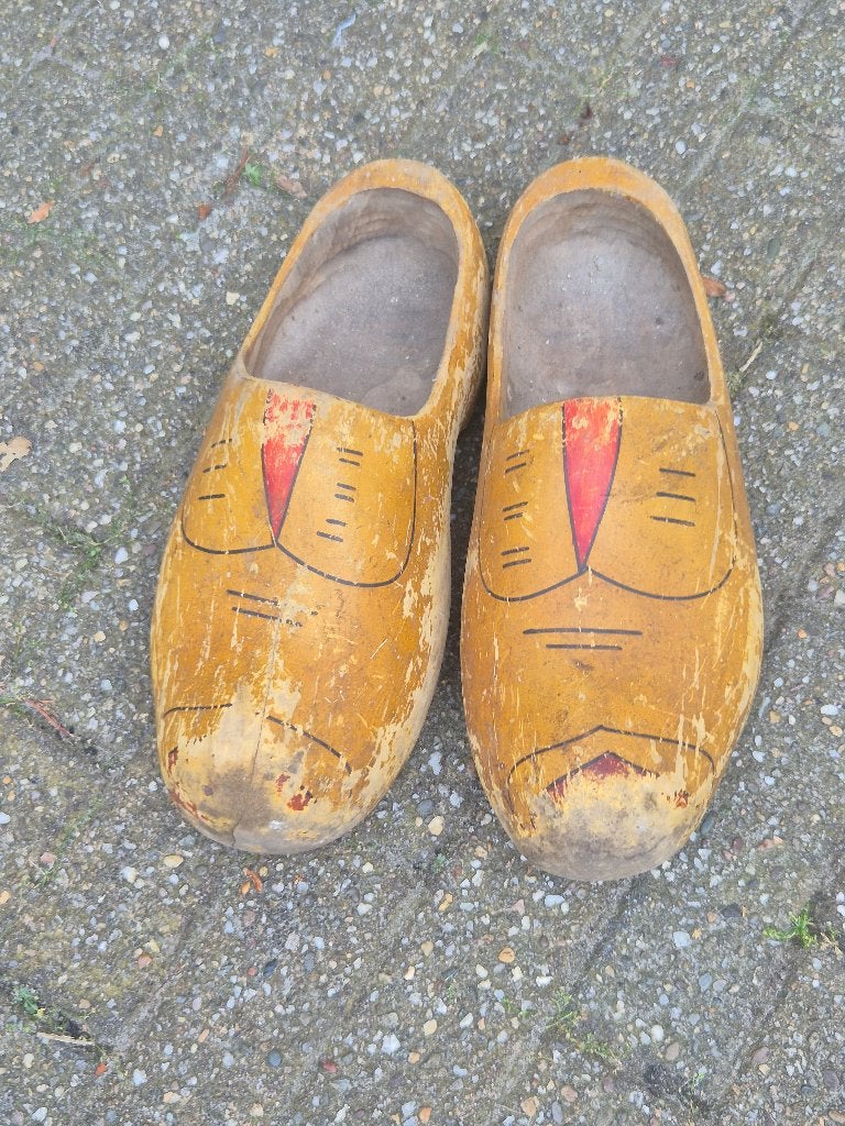 Oude Houten Klompen - Decoratief, Ophalen of Verzenden
