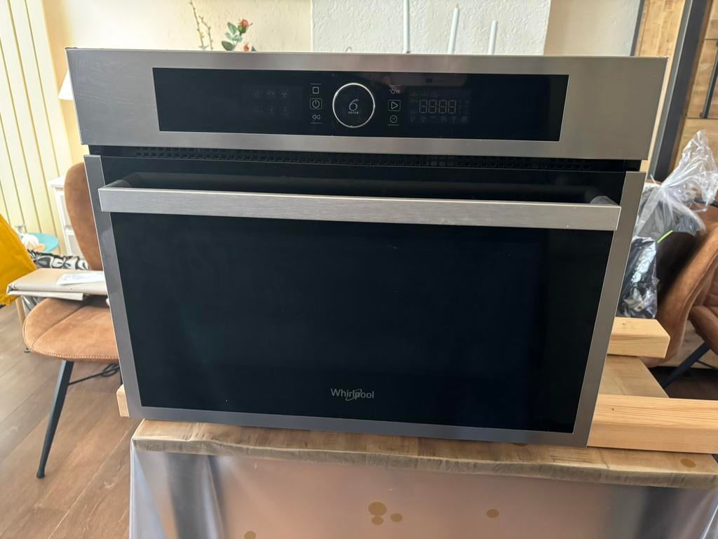 Whirlpool inbouw combi magnetron/oven, Witgoed en Apparatuur, Ovens, Oven, Zo goed als nieuw, Inbouw, Draaiplateau