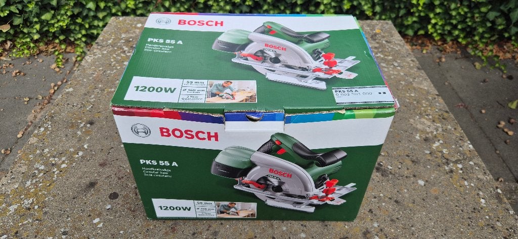 Bosch Cirkelzaag PKS 55 A – zo goed als nieuw, Cirkelzaag, Ophalen of Verzenden, Zo goed als nieuw, 1200 watt of meer
